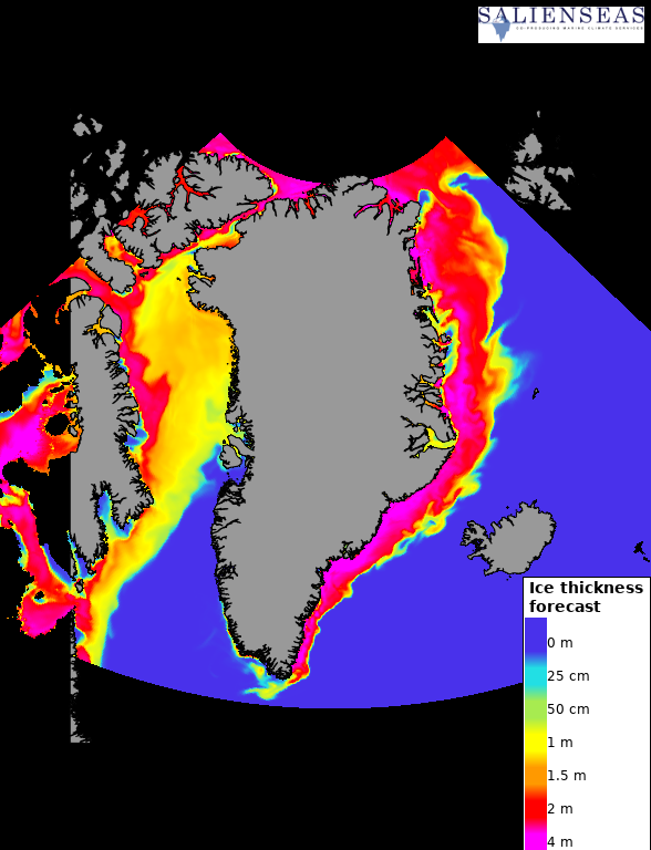 Ice chart for Greenland